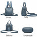 High Quality PU Leather Backpack Women Shoulder Bags Multifunction Travel Backpack