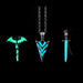 Luminous Pendant Necklace Knight Spear Arrow Glow In The Dark Pike Unisex Necklace Jewelry