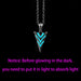 Luminous Pendant Necklace Knight Spear Arrow Glow In The Dark Pike Unisex Necklace Jewelry