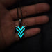 Luminous Pendant Necklace Knight Spear Arrow Glow In The Dark Pike Unisex Necklace Jewelry