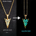 Luminous Pendant Necklace Knight Spear Arrow Glow In The Dark Pike Unisex Necklace Jewelry