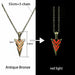 Luminous Pendant Necklace Knight Spear Arrow Glow In The Dark Pike Unisex Necklace Jewelry