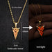 Luminous Pendant Necklace Knight Spear Arrow Glow In The Dark Pike Unisex Necklace Jewelry