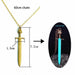 Luminous Pendant Necklace Knight Spear Arrow Glow In The Dark Pike Unisex Necklace Jewelry