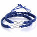 Fashion Couple Bracelets Charm Infinity Bracelets 2Pcs/Set Handmade Bracelet Jewelry