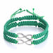 Fashion Couple Bracelets Charm Infinity Bracelets 2Pcs/Set Handmade Bracelet Jewelry