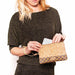 Natural Cork Designer Pattern Women Envelope Clutch Handbags