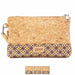 Natural Cork Designer Pattern Women Envelope Clutch Handbags