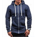 New Men's Hoodies Sweatshirts Zipper Hoodie Solid Color Men Hoody Sweatshirt