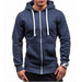New Men's Hoodies Sweatshirts Zipper Hoodie Solid Color Men Hoody Sweatshirt