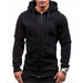 New Men's Hoodies Sweatshirts Zipper Hoodie Solid Color Men Hoody Sweatshirt