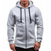 New Men's Hoodies Sweatshirts Zipper Hoodie Solid Color Men Hoody Sweatshirt