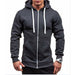 New Men's Hoodies Sweatshirts Zipper Hoodie Solid Color Men Hoody Sweatshirt