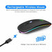 Wireless Mouse RGB Rechargeable Bluetooth LED Backlit Ergonomic Gaming Mouse