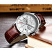 Men Watches LIGE Brand Leather Chronograph Waterproof Sporty Wristwatch