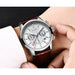 Men Watches LIGE Brand Leather Chronograph Waterproof Sporty Wristwatch