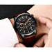 Men Watches LIGE Brand Leather Chronograph Waterproof Sporty Wristwatch