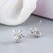 Creative Stylish Elk Crystal Deer Stud Earrings Women Fashion Jewelry