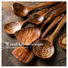 7pcs/set  Teak Natural Wood Utensils Special Nano Skimmer Cooking Tool Set