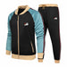 Men Tracksuit Sports Wear Fashion Color Block Jogging Suit Autumn Winter Men Outfits Gym Clothes