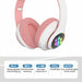 LED Light Cute Cat Bluetooth Wireless Headphone Bass Stereo Headset
