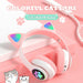 LED Light Cute Cat Bluetooth Wireless Headphone Bass Stereo Headset