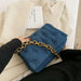 Women Shoulder Bags Denim Quality Thick Metal Chain Shoulder Purses & Handbags