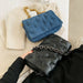 Women Shoulder Bags Denim Quality Thick Metal Chain Shoulder Purses & Handbags