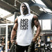 Men's Bodybuilding Hooded Tank Top Cotton Sleeveless Vest Fitness Sportswear