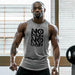 Men's Bodybuilding Hooded Tank Top Cotton Sleeveless Vest Fitness Sportswear