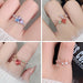 New Fashion Women Micro-inlaid Crystal Zircon Rings Sweet Elegant Flower Ring for Girls