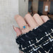 New Fashion Women Micro-inlaid Crystal Zircon Rings Sweet Elegant Flower Ring for Girls