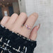 New Fashion Women Micro-inlaid Crystal Zircon Rings Sweet Elegant Flower Ring for Girls