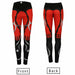 Heart Print Leggings Women Red Black Patchwork Sporting Fitness Yoga Pants