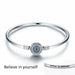 Sterling Silver Bracelet Femme Snowflake Heart Blue Eye Bracelets Women Jewelry