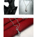 Fashion Jewelry Set 925 Silver Water Drop Necklace Bangles Rings Earrings Set