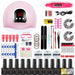 Manicure Nail Set 120W UV LED Lamp Dryer Electric Nail Drill 18/12 PCS Nail Gel Polish Kit