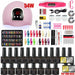 Manicure Nail Set 120W UV LED Lamp Dryer Electric Nail Drill 18/12 PCS Nail Gel Polish Kit