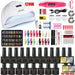 Manicure Nail Set 120W UV LED Lamp Dryer Electric Nail Drill 18/12 PCS Nail Gel Polish Kit