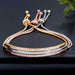 Women Adjustable Bracelet Captivate Brilliant Zircon Gold Fashion Jewelry