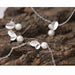 Sterling Silver Jewelry Set Bud Leaf Pearl Necklace Earrings Bracelet Women Jewelry