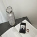 Sparkling High-end Insulated Bottle Bling Rhinestone Stainless Steel Thermal Bottle Diamond Thermo Silver Water Bottle with Lid