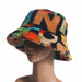 Women Men Winter Soft Warm Hats Outdoor Multicolor Rainbow Faux Fur Bucket Hats
