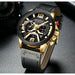 Casual Fashion Sports Watches Men Luxury Military Leather Wristwatch