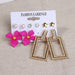 Metal Acrylic Tassel Geometric Earrings Set For Women Zircon Dangle Earring