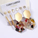 Metal Acrylic Tassel Geometric Earrings Set For Women Zircon Dangle Earring