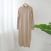 Women Turtleneck Long Sleeve Sweater Dress Loose Aachoae Knitted Long Dress