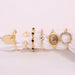 New Arrival Vintage 8Pcs/Set Fairy Colorful Stone Metallic Fashion Finger Rings