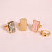 New Arrival Vintage 8Pcs/Set Fairy Colorful Stone Metallic Fashion Finger Rings