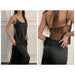 Backless Satin Sexy Pajamas Loose Spaghetti Strap Intimate Lingerie Sleepwear For Women